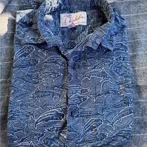 Blue Patterned Men's Shirt